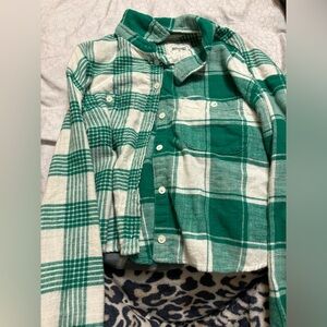 Size Medium American eagle cropped flannel
